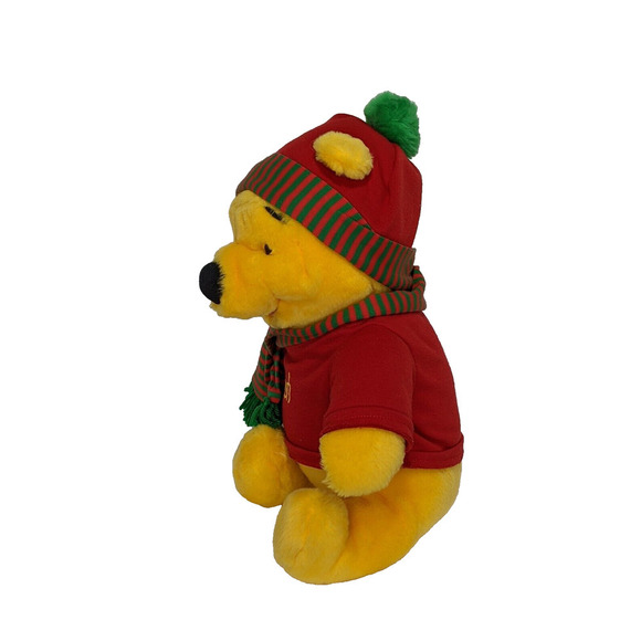 Disney Winnie the Pooh 14” Plush In Winter Hat and Scarf By Mattel Inc - Picture 4 of 8